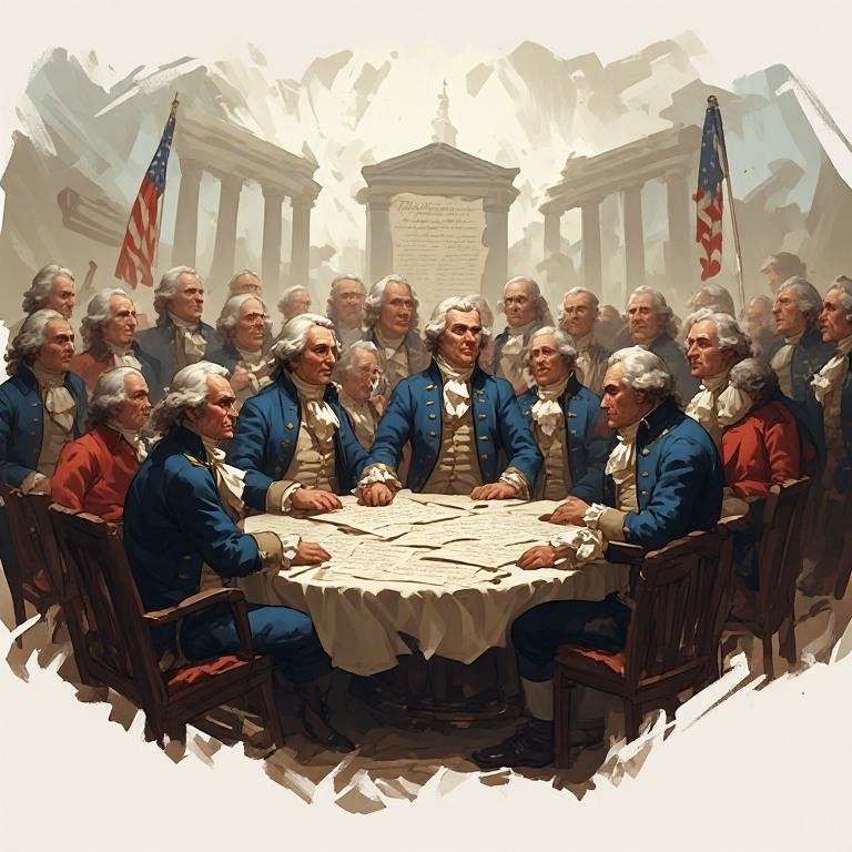 Image showing a gathering of the founders at Constitution Hall