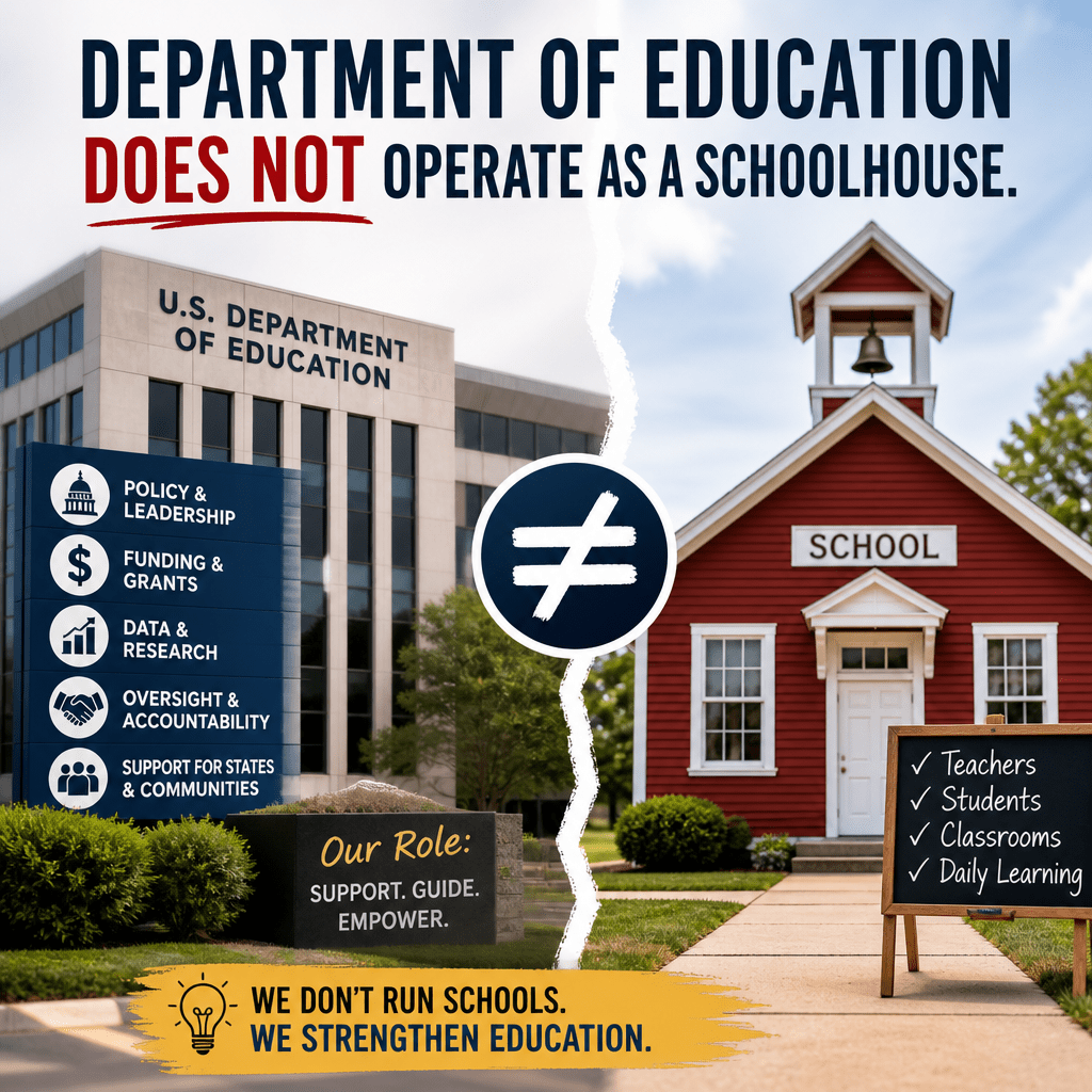 Department Education Does Not Operate Like a Schoolhouse 2 Department Education Does Not Operate Like a Schoolhouse