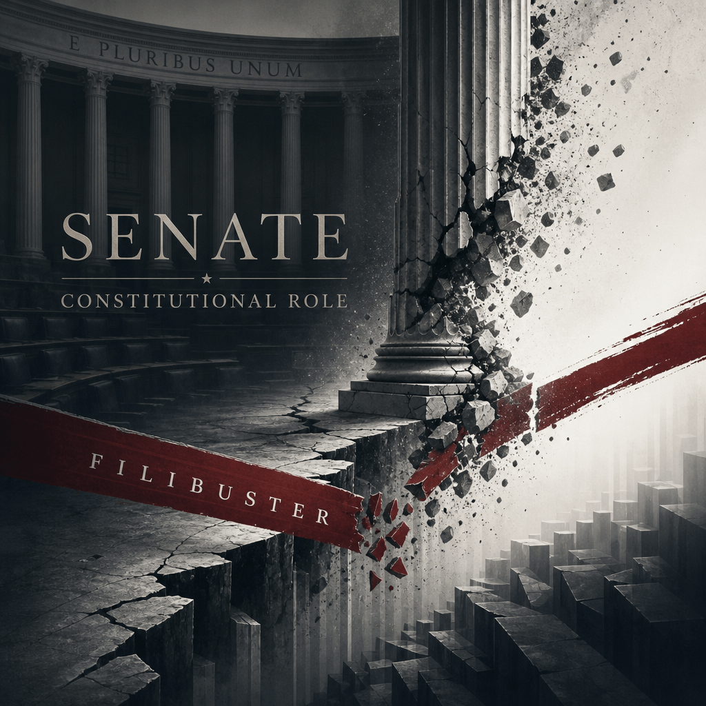 Senate Constitutional Role: Filibuster Elimination and Collapse 7 Diagram of the U.S. Senate’s constitutional role and how eliminating the filibuster could change voting power