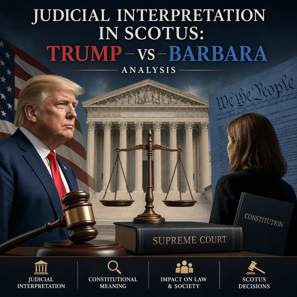 Judicial Interpretation in SCOTUS: Trump v. Barbara Analysis 2 Flowchart comparing Supreme Court reasoning in Trump vs. Barbara and its impact on constitutional law