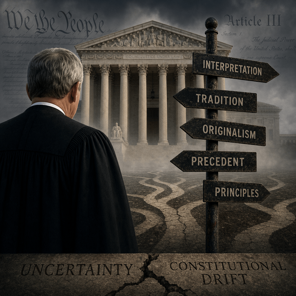Robert's Court Ambiguity: 5 Powerful Reasons It Is Bad for Constitutional Clarity 2 Robert's Court - Judge pondering constitutional interpretation before the Supreme Court