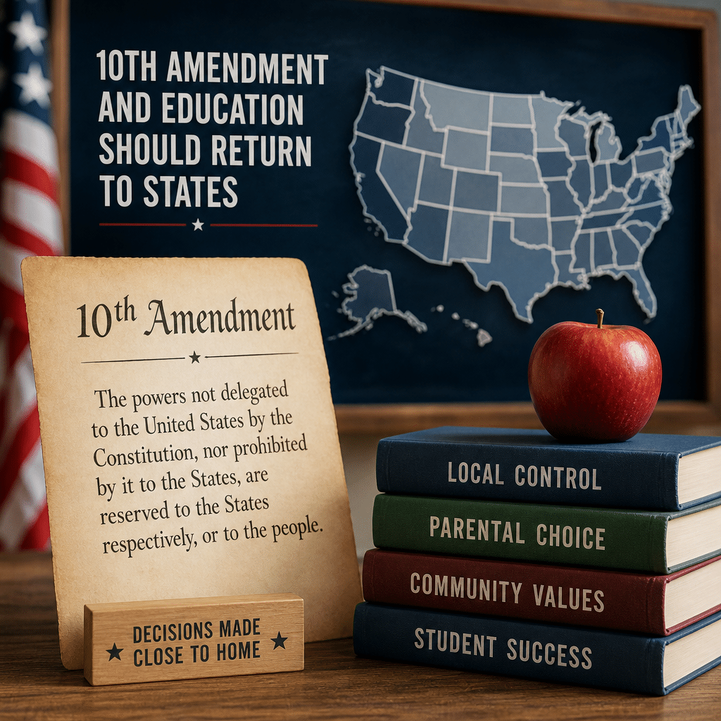 Additional Tenth Amendment and education state control illustration for 10th Amendment and Education Should Return to States