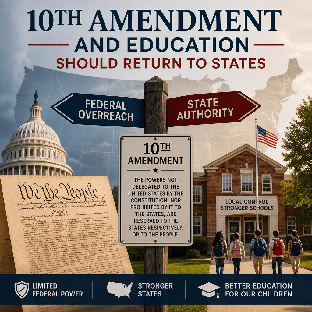 Additional Tenth Amendment and education state control illustration for 10th Amendment and Education Should Return to States
