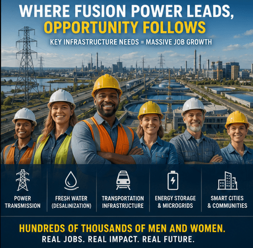 Fusion Power leads to economic boom in 2030s and beyond.