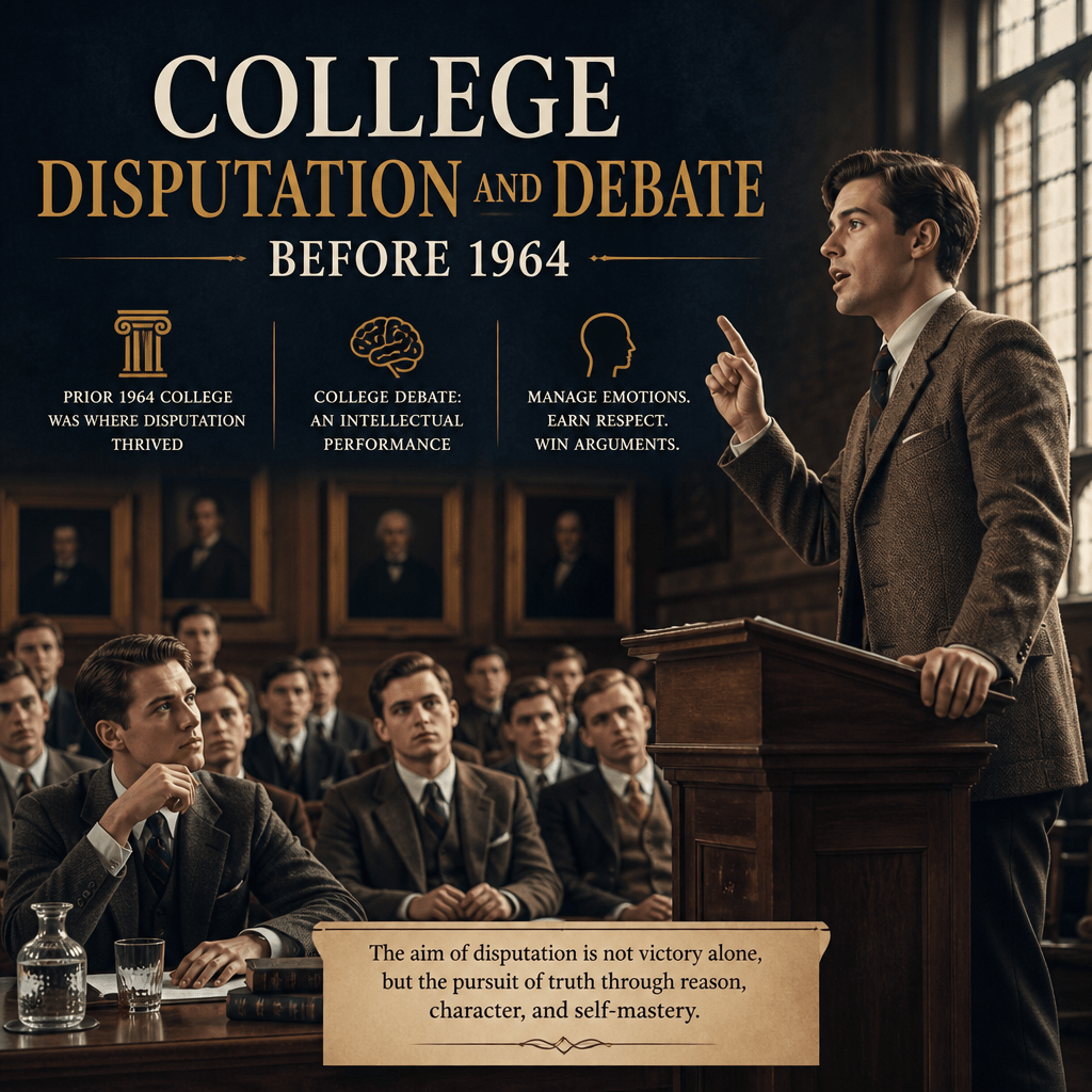 Prior 1964 College Was Where Disputation Thrived: A Powerful Debate
