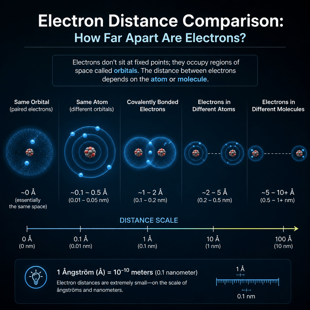 Distance 5 Amazing Ways to Explain How Far Apart Electrons Are 2 Distance illustration