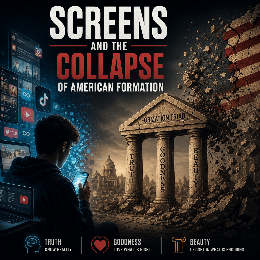 Illustration of Screens and the Collapse of American Formation