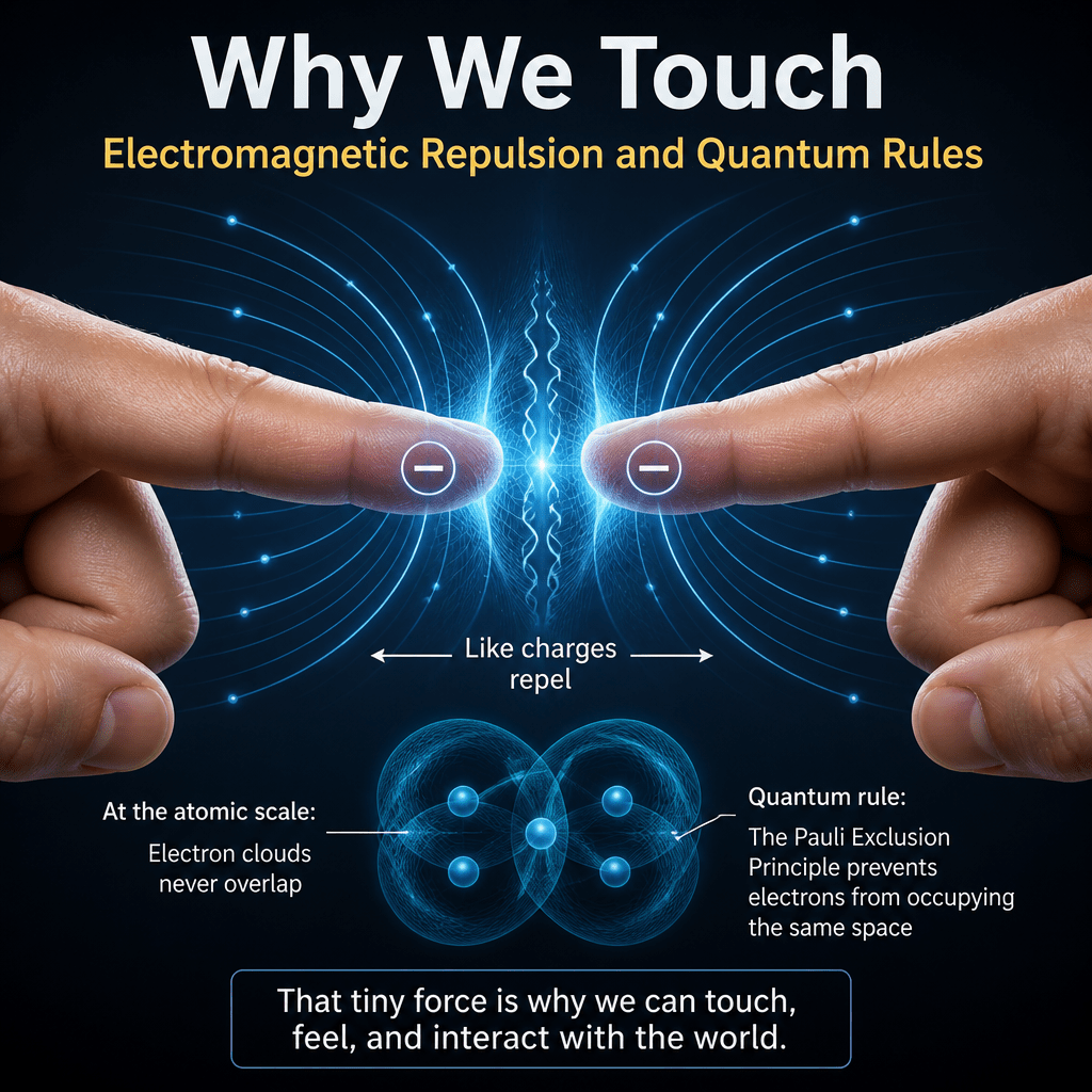 Additional Electromagnetic forces illustration for Why We Touch Electromagnetic Repulsion and Quantum Rules