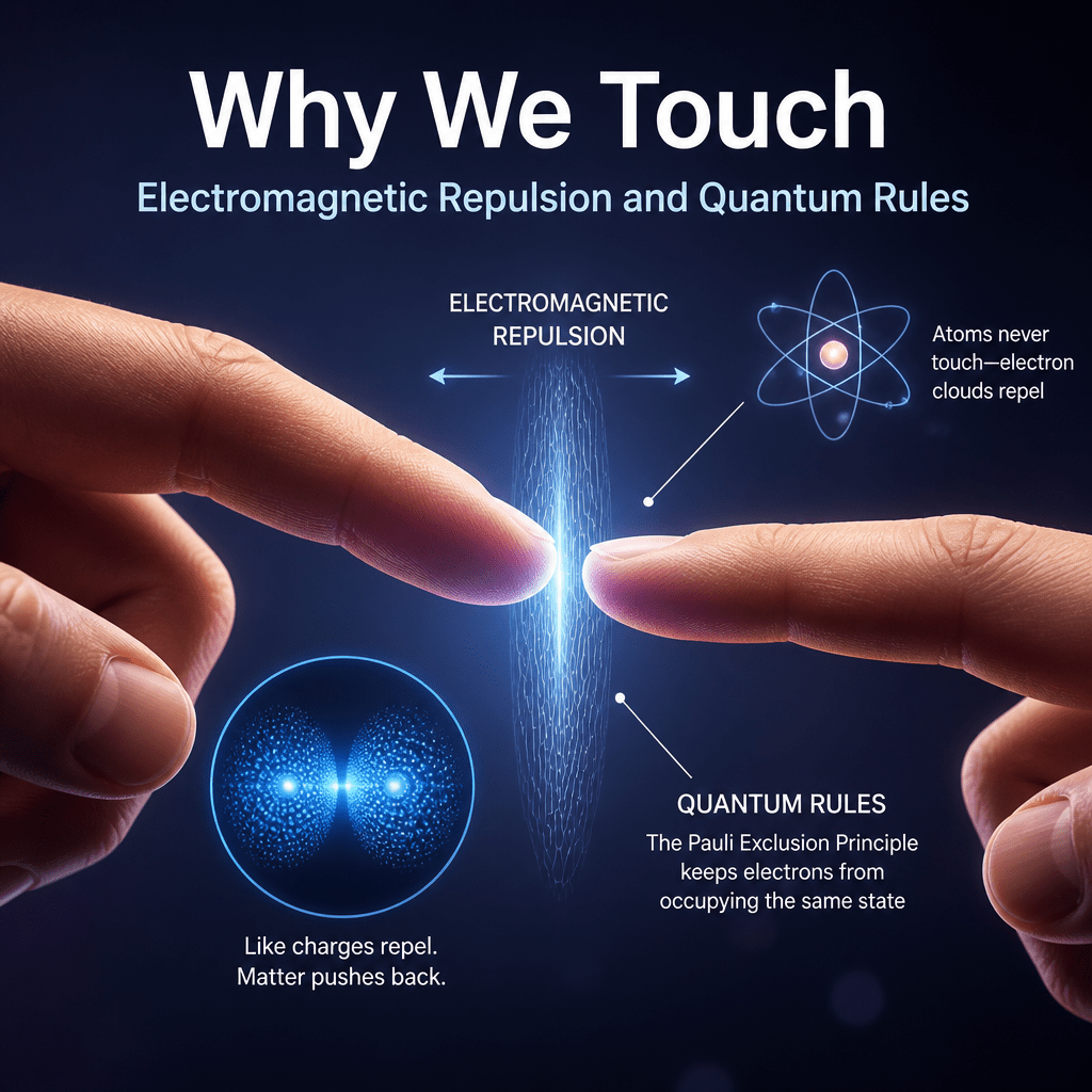 Additional Electromagnetic forces illustration for Why We Touch Electromagnetic Repulsion and Quantum Rules