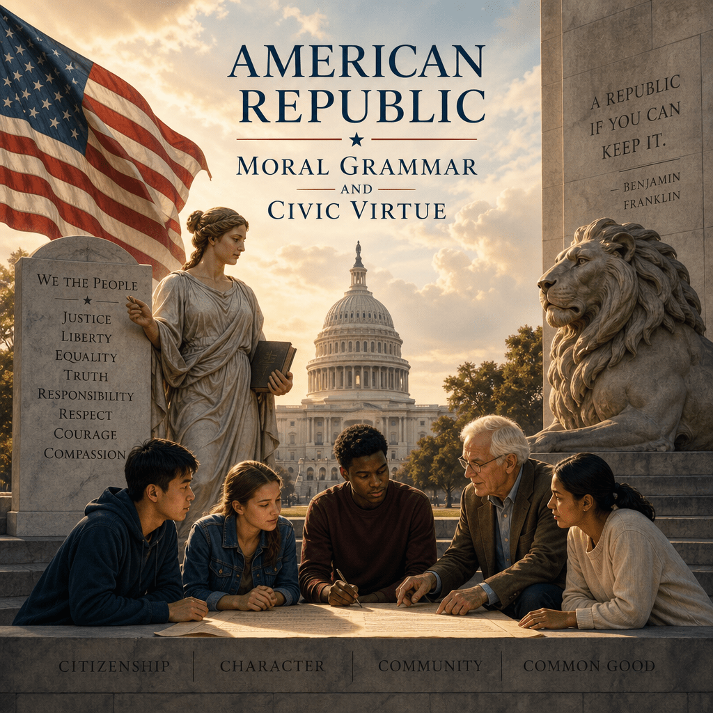 American Republic Moral Grammar: 7 Powerful Lessons for a Hopeful Republic 2 American Republic Moral Grammar illustration