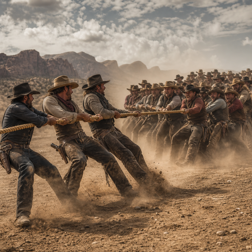 Selling CBS Ends Oversight Board: 3 Powerful, Alarming Effects 2 i need an image of a couple of cowboys in a tug of 1790801478