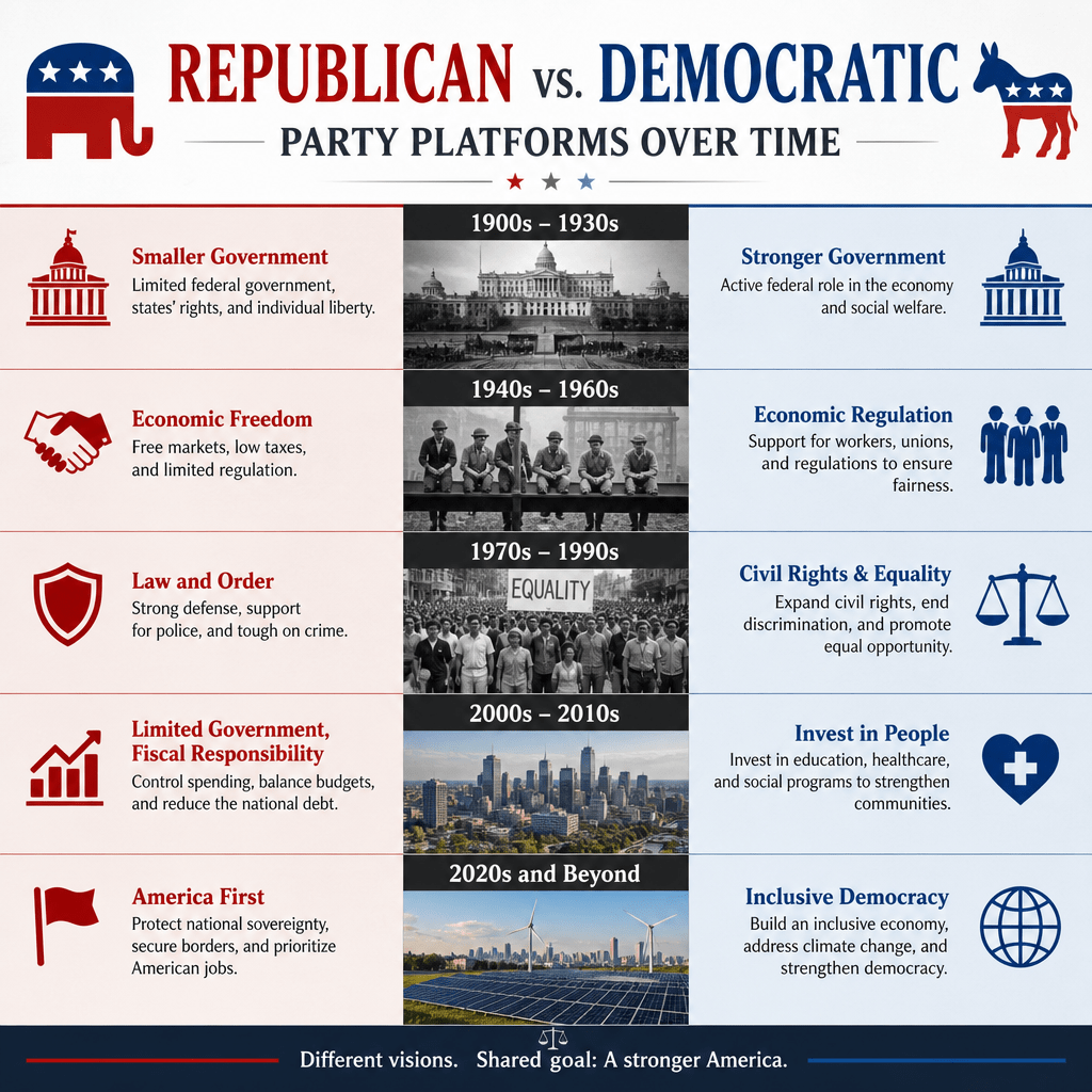 Party Platforms: 7 Incredible Insights on Change and... 2 Additional Illustration of Republican vs Democratic Party Platforms Over Time