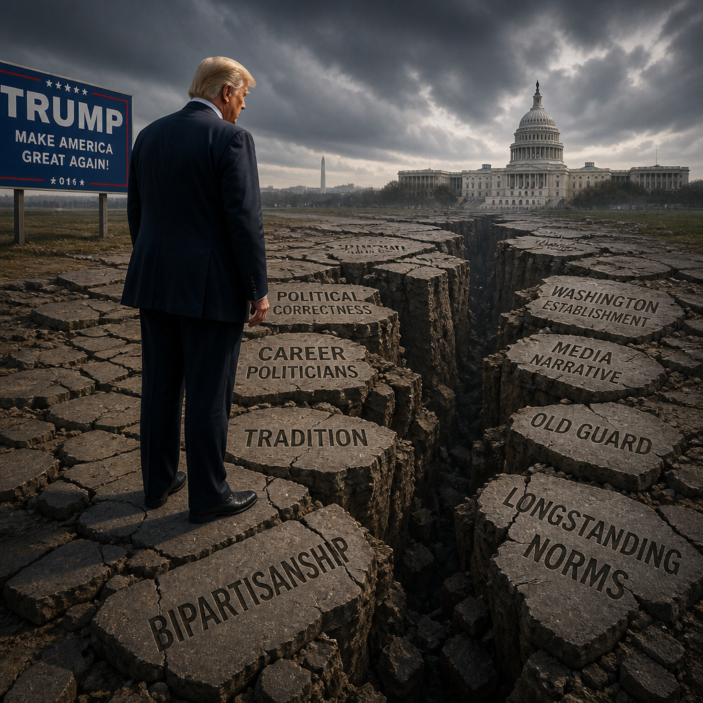 The Escalator and the Unwavering Principle: Seven Reasons Why Americans Chose Trump, and Why They Still Do 14 Trumps political promises at his campaign inaugeration speech caused a political earthquake sending shockwaves throughout the political establishment.