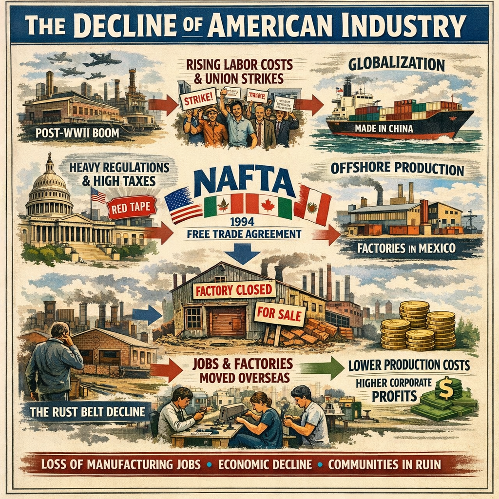 5 Key Insights on Industrial Capacity: What We Lost and Must Rebuild 6 Illustration of forces that deindustrialized America